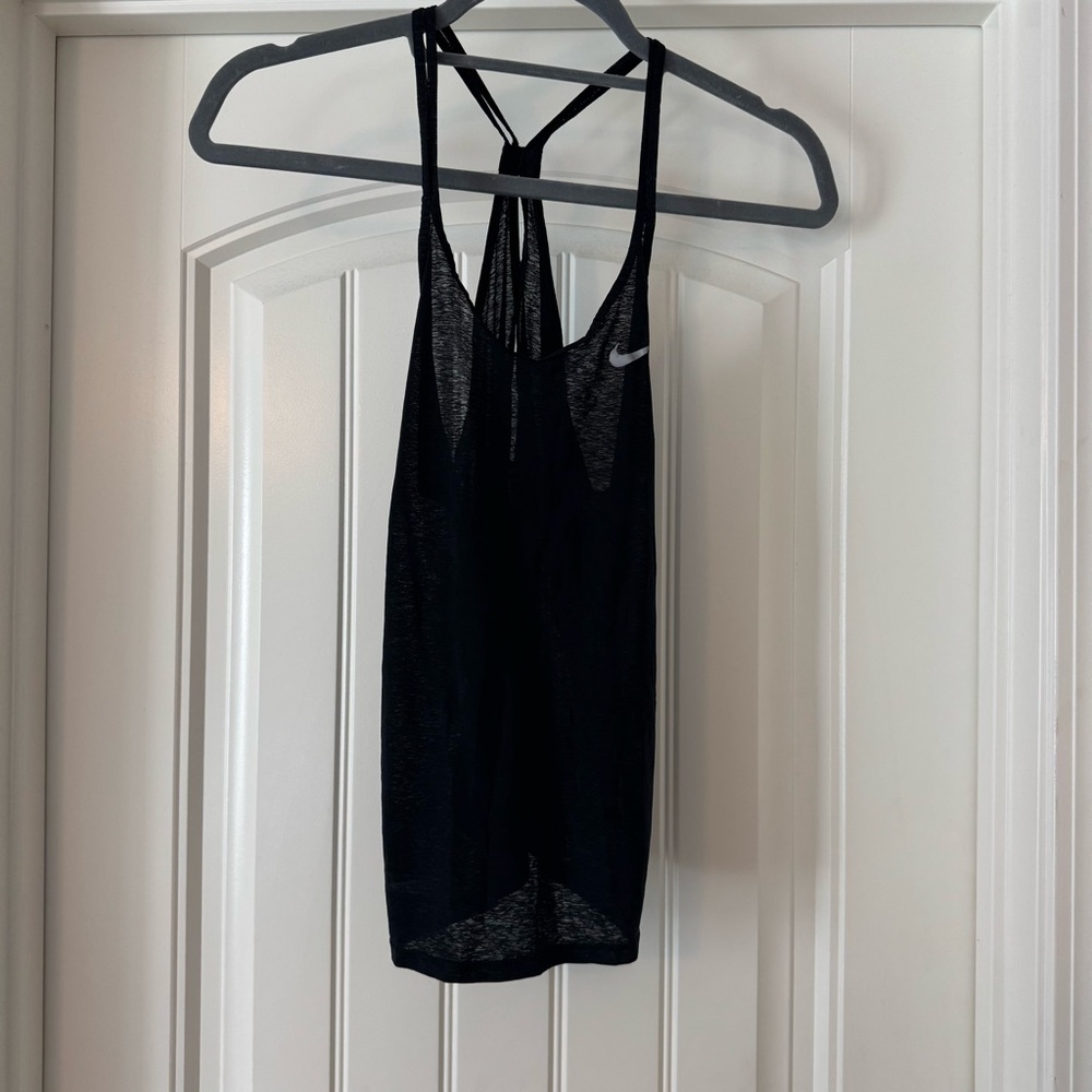 Nike Racerback Athletic Tank in Black - Size Small